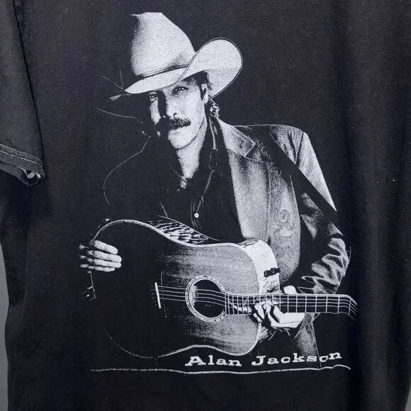 Alan Jackson Black Short Sleeve T-shirt Unisex size Small - Picture 2 of 4